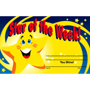 Star Of The Week Award A021