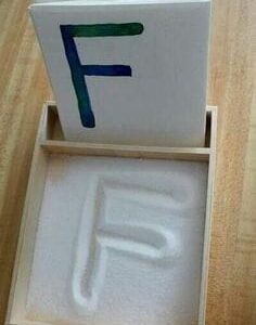 Sand Tracing Tray with capital &small Alphabet cards Mk041